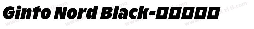 Ginto Nord Black字体转换
